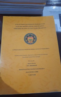 Image of ANALISA KERJA RANGKAIAN STAR DELTA DI ELECTRO MOTOR 3 PHASE PADA STASIUN THRESHER DI PTPN VI UNIT USAHA PKS BUNUT