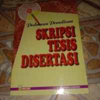 Image of Pedoman Penulisan Skripsi Tesis Disertasi